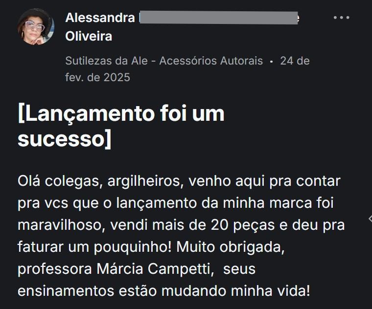 Print do lançamento da marca própria de Alessandra B.